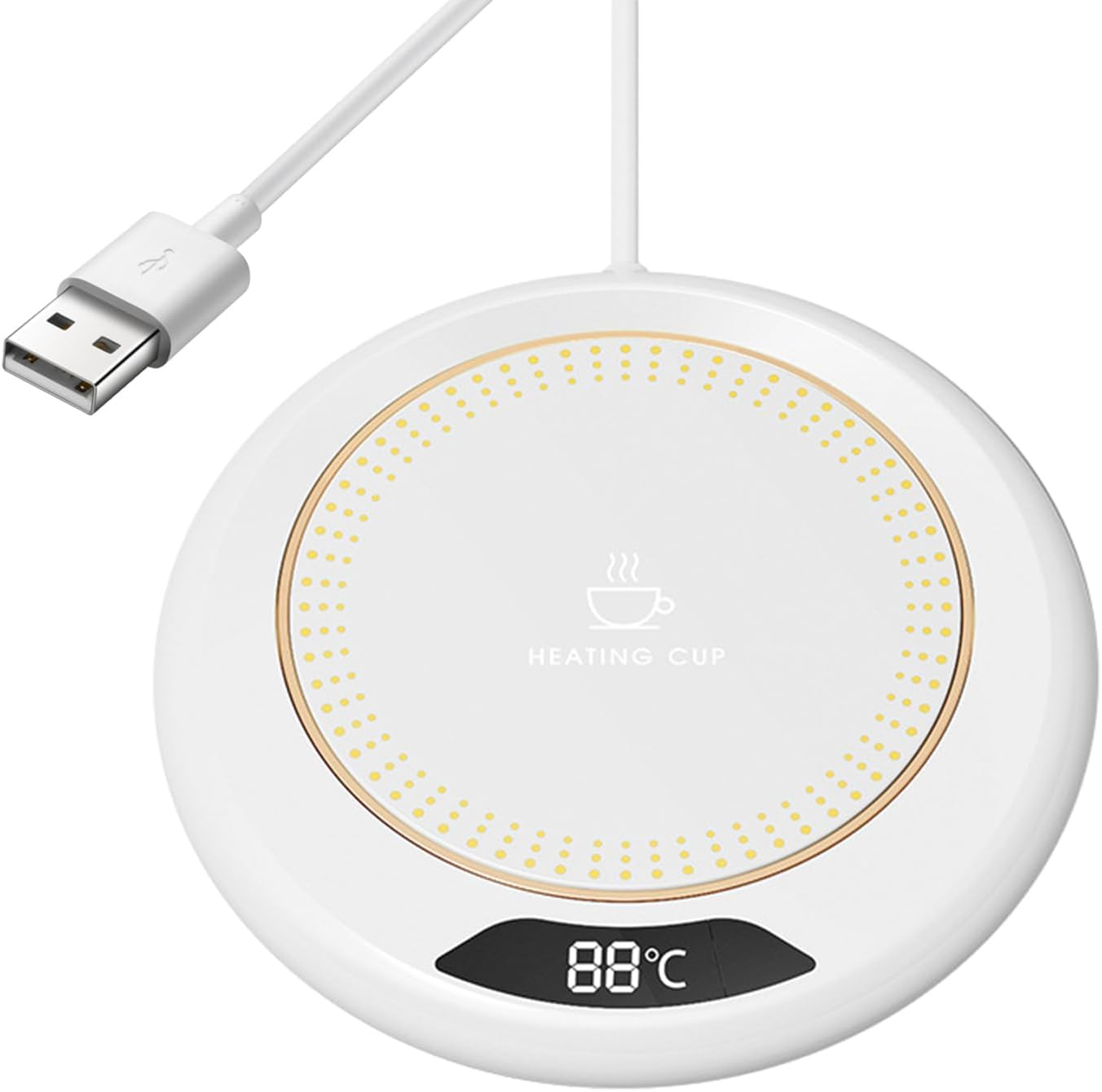 Coffee Mug Warmer - 3 Levels Temperature Coffee Tea Warmer 20W - Electric Warming Drink Heater for Tea Milk Table Kitchen Dining Room Bar Candle - Green image number 4