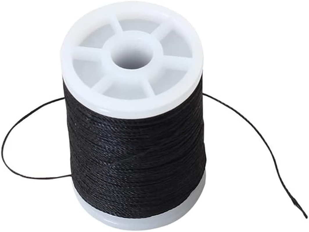 SOPOGER Archery Bow String Serving Thread 131 Yard Bow Serving String Material Durable Nylon Peep Sight Nock Bowstring Thread for Compound/Recurve Bow (White-Black) - Black image number 6