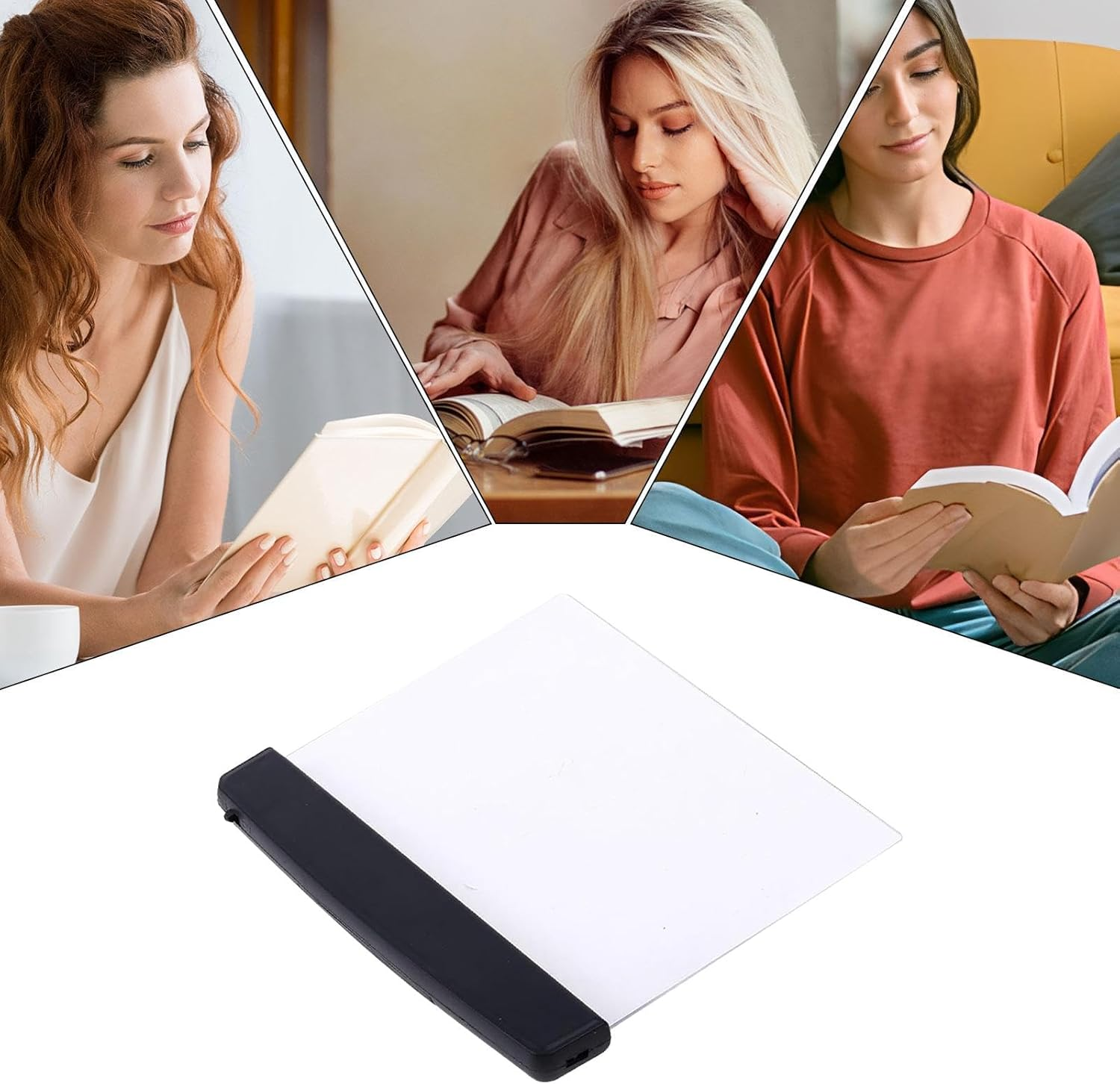 Qkbuza Flat Reading Lamps, LED Book Page Lamp | LED Panel Light | Eye Care Night Reading Light, Night Reading Lamp for Young and Elderly image number 2