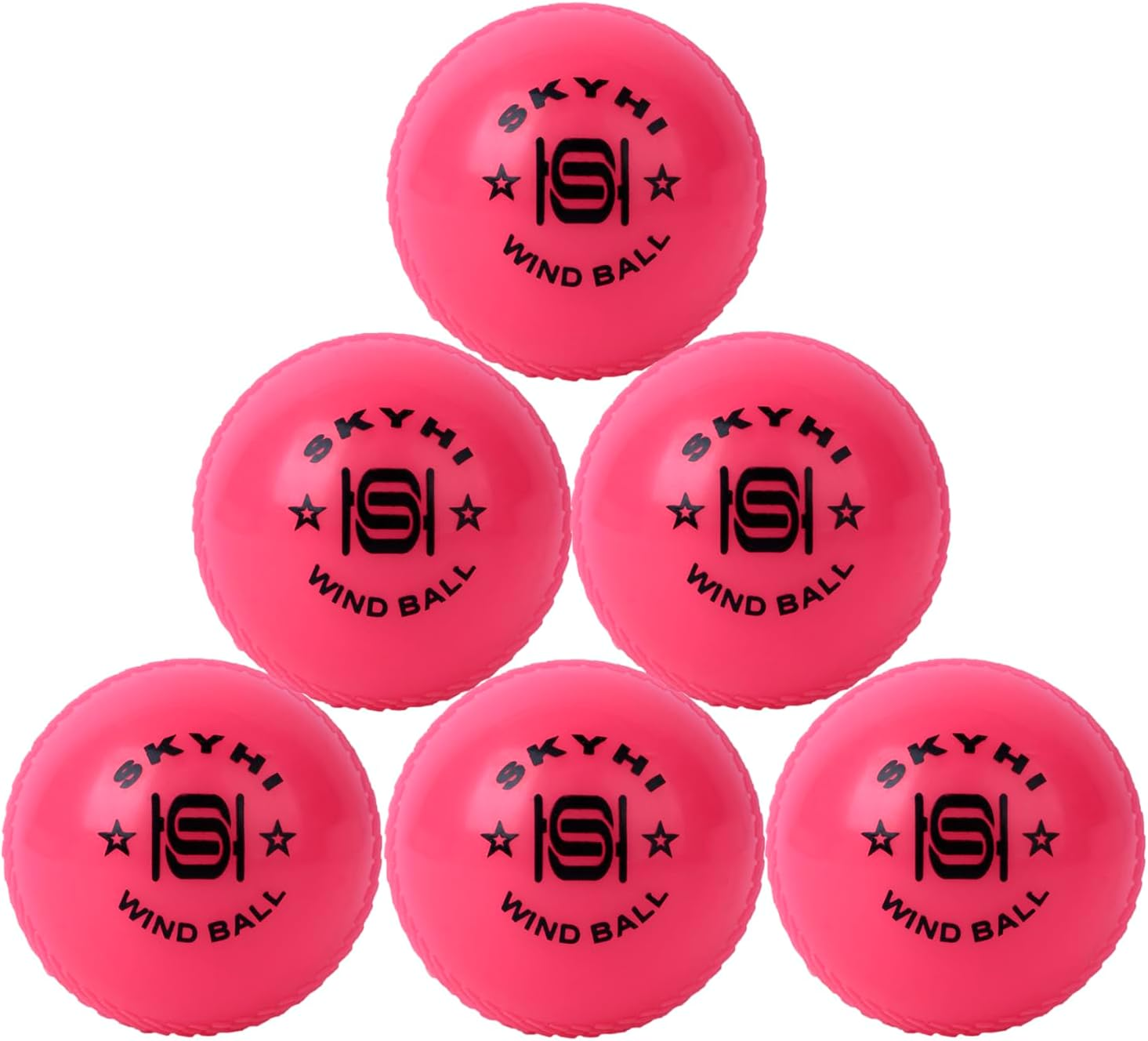 SKYHI Wind Cricket Balls - Soft Practice Training Wind Cricket Balls for Indoor & Outdoor - Soft Practice Training Cricket Ball for Cricket Coaching Bowling Pack of 6