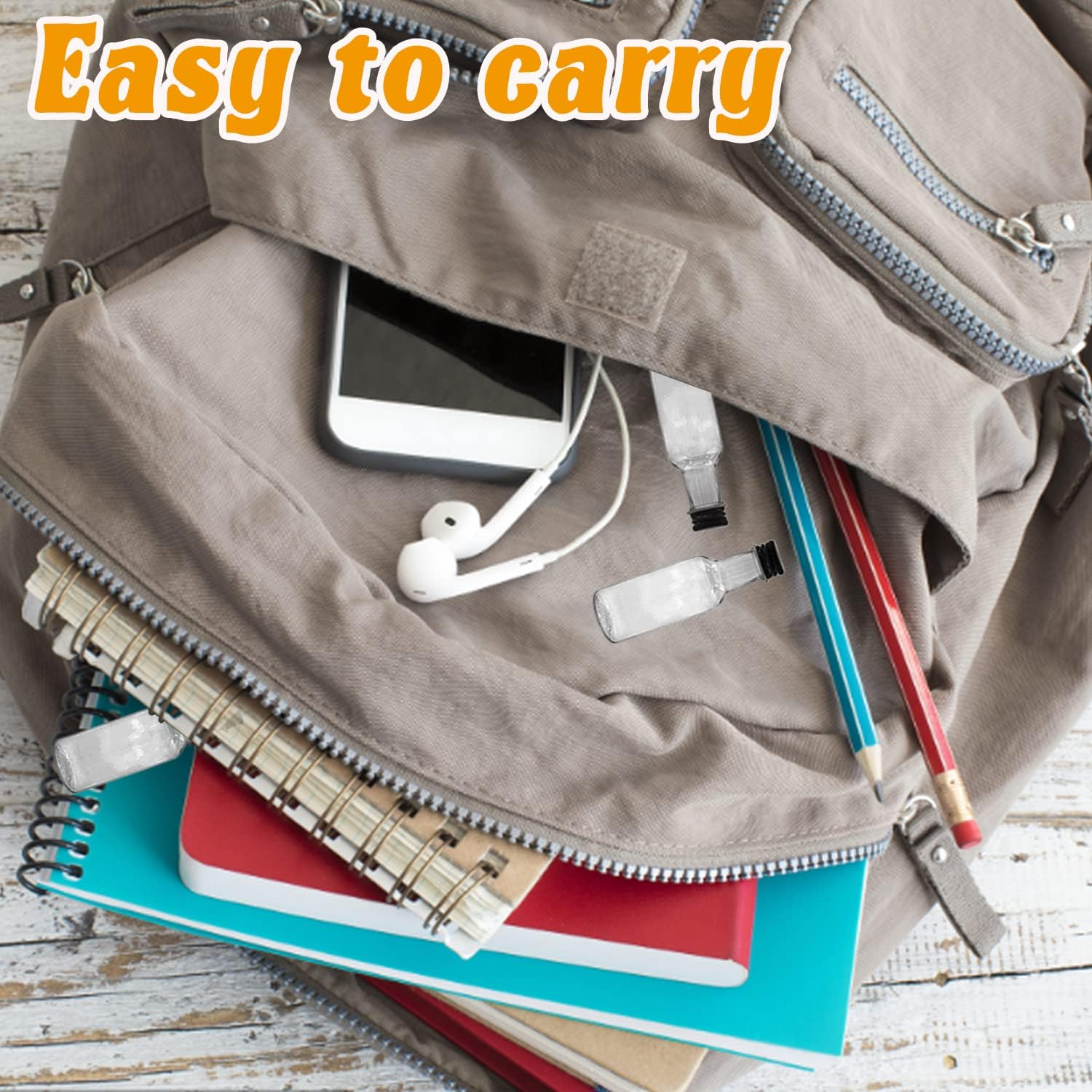 Qiuttnqn Mini Liquor Bottles,50 Pack Empty Spirit Bottles with Black Cap,1Oz/30Ml Alcohol 20 Funnels,Miniature for Weddings,Party Favors image number 2