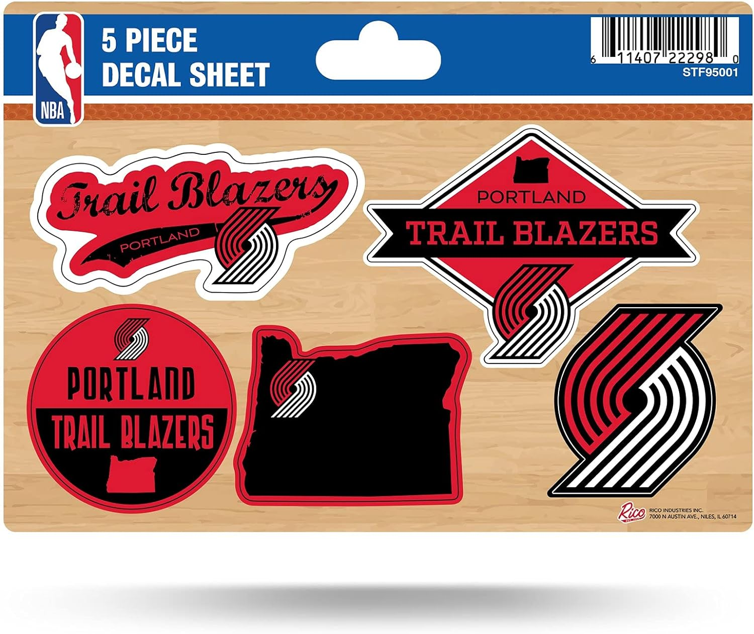 Rico Industries NBA Chicago Bulls 5-Piece Die-Cut Decal Sheet image number 3