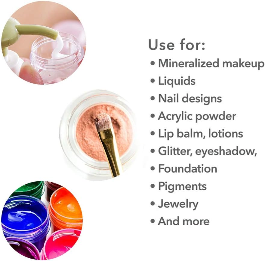 24 Pcs 1Oz Plastic Cosmetic Jars,Round Leak Proof Clear Container with Lid,Wide-Mouth Refillable Small Storage Containers for Slime,Cosmetic,Lotion,Candy,Craft image number 6