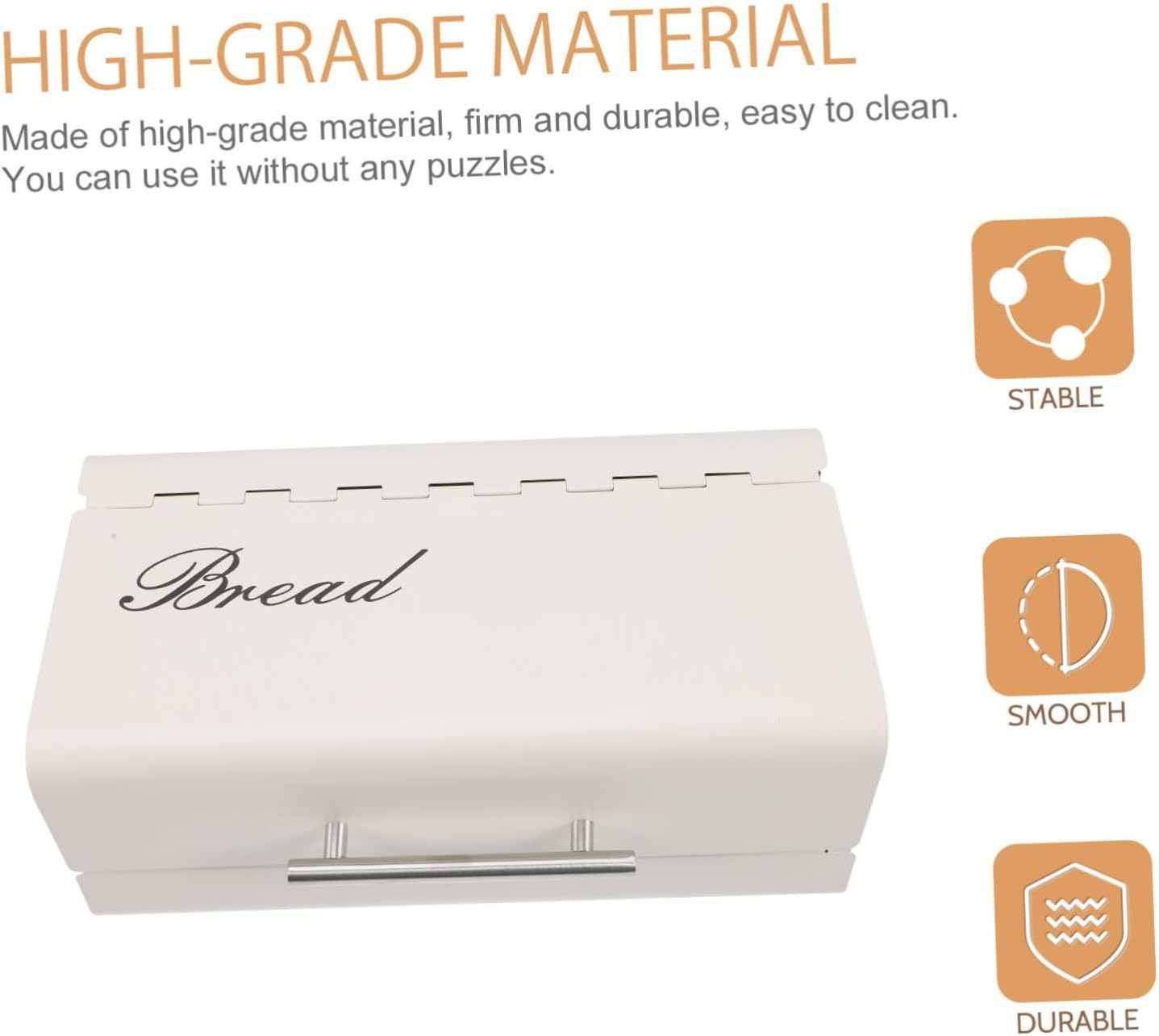 VINTORKY Iron Bread Holder Stylish Kitchen Storage Box Airtight Bread Container for Home and Bakery Use Capacity for Organized Countertops image number 1