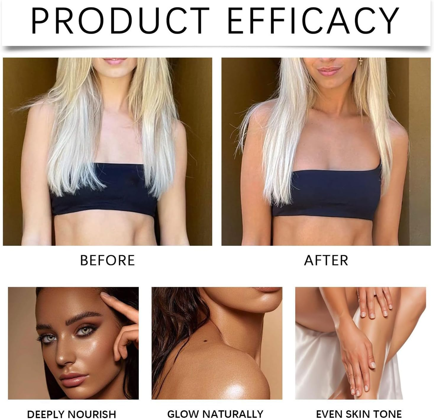 3Pcs Sunless Tanning Drops to Drink &ndash; 3X60Ml Oral Tanning Drops for Water & Beverages, Natural Sunkissed Glowdrops for Face & Body, Vegans & Safe, No Sun Required image number 2