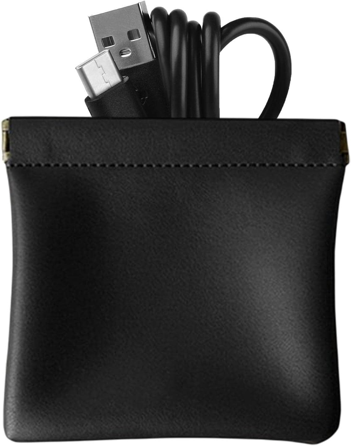 Cosmetic Bag Squeeze Top,Portable Makeup Pouches for Purse - No Zipper Portable Small Item Organizer Storage Bag for Women Girls Ladies Travel Yongbao