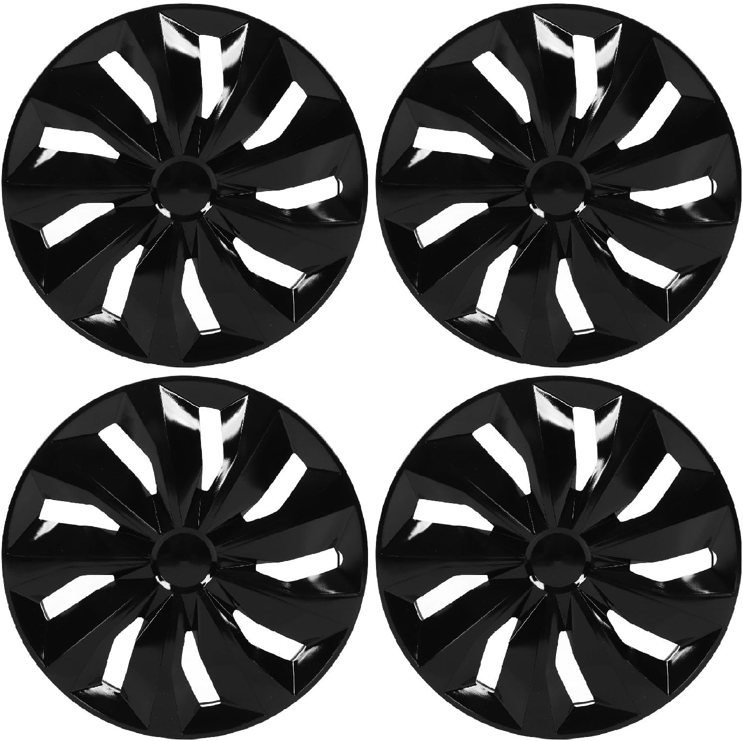 4Pcs Hub Cover 17 Inch Black Hubcap, Easy Installation, Wheel Protective, Fitness, Snap on Hub Caps For, Astra, Megane,308 image number 1