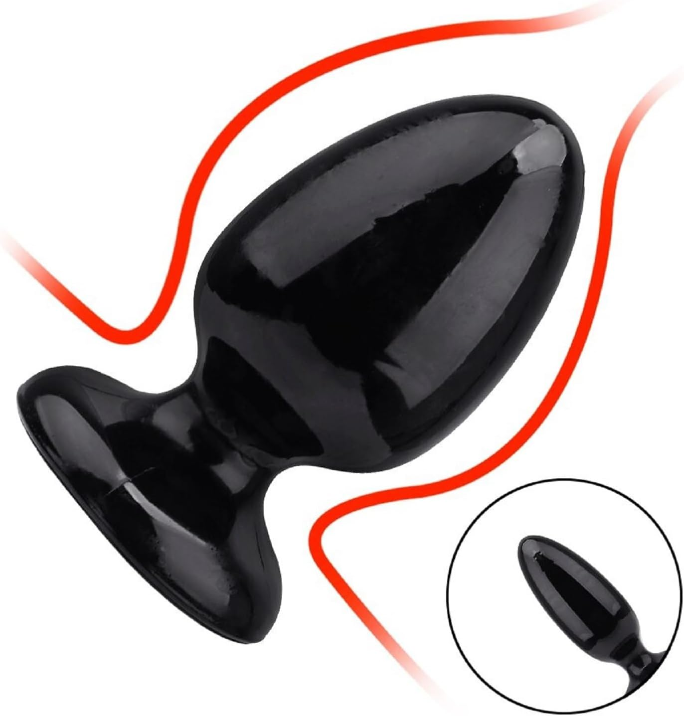 Anal Butt Plug Trainer Anal Plugs Beginners Starter for Women and Men Prostate Massage Anal Dildo Beads Plugs Trainer S M L XL XXL XXXL with Flared Base Suction Cup Adult Sex Toy (Large) image number 3