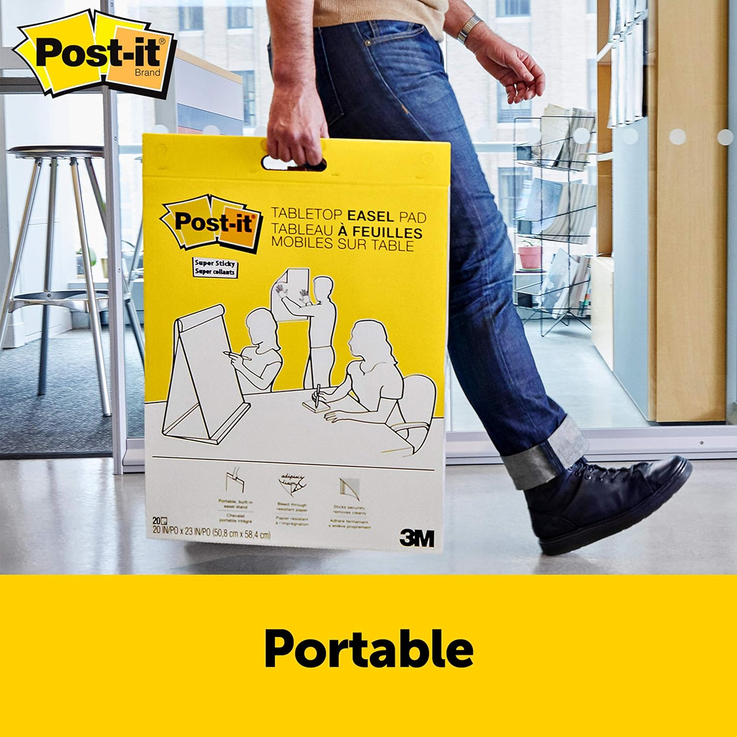 Post-It Super Sticky Self-Stick Table Top Pad White 508Mm X 584Mm 563R image number 4