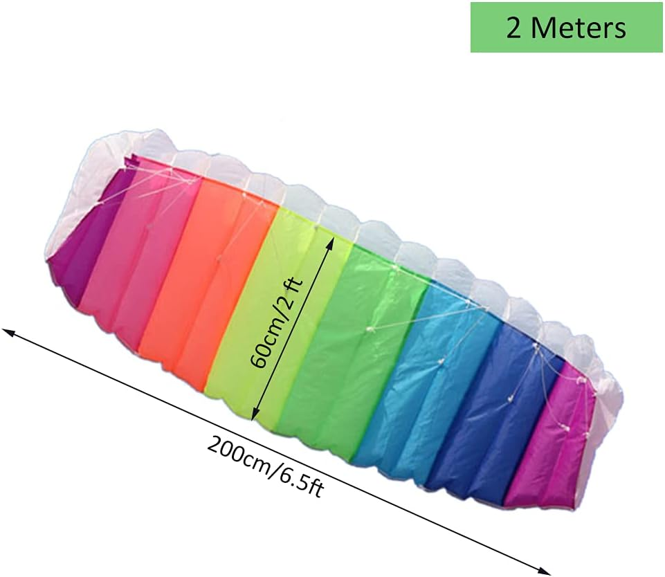 1/1.4/2/2.7M Flying Line Wing Kite Stunt Power Kite Soft Giant Flying Kite Sports B Kite 2 Meters image number 5