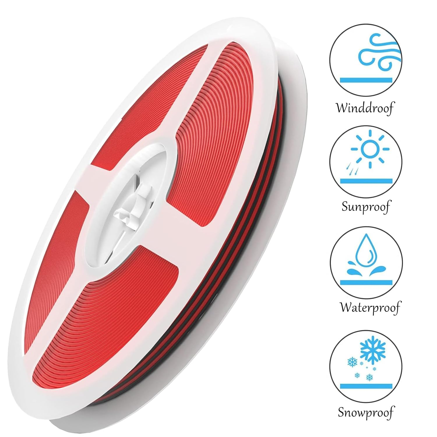 20M/65.6FT Electrical Wire Cable 22AWG, 2 Pin Black Red, DC Extension for LED Strips image number 3