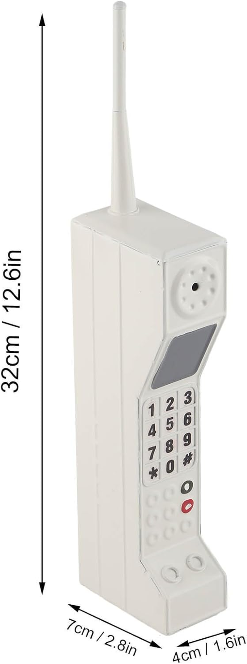 Riuulity Vintage Retro Brick Cellphone Model Ornament, Home Office Decoration, Photography Prop, Lightweight, Vintage Retro Brick Cellphone Model Ornament (White) - Pink image number 4