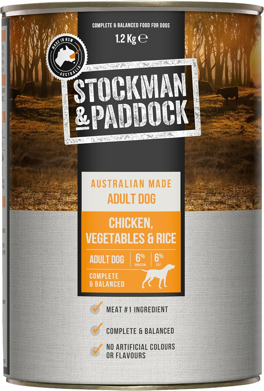 Stockman & Paddock Adult Wet Dog Food, 5 Kinds of Meat 6X1.2Kg - Real Australian Meat for Complete Nutrition, a Hearty Meal Dogs Love image number 4