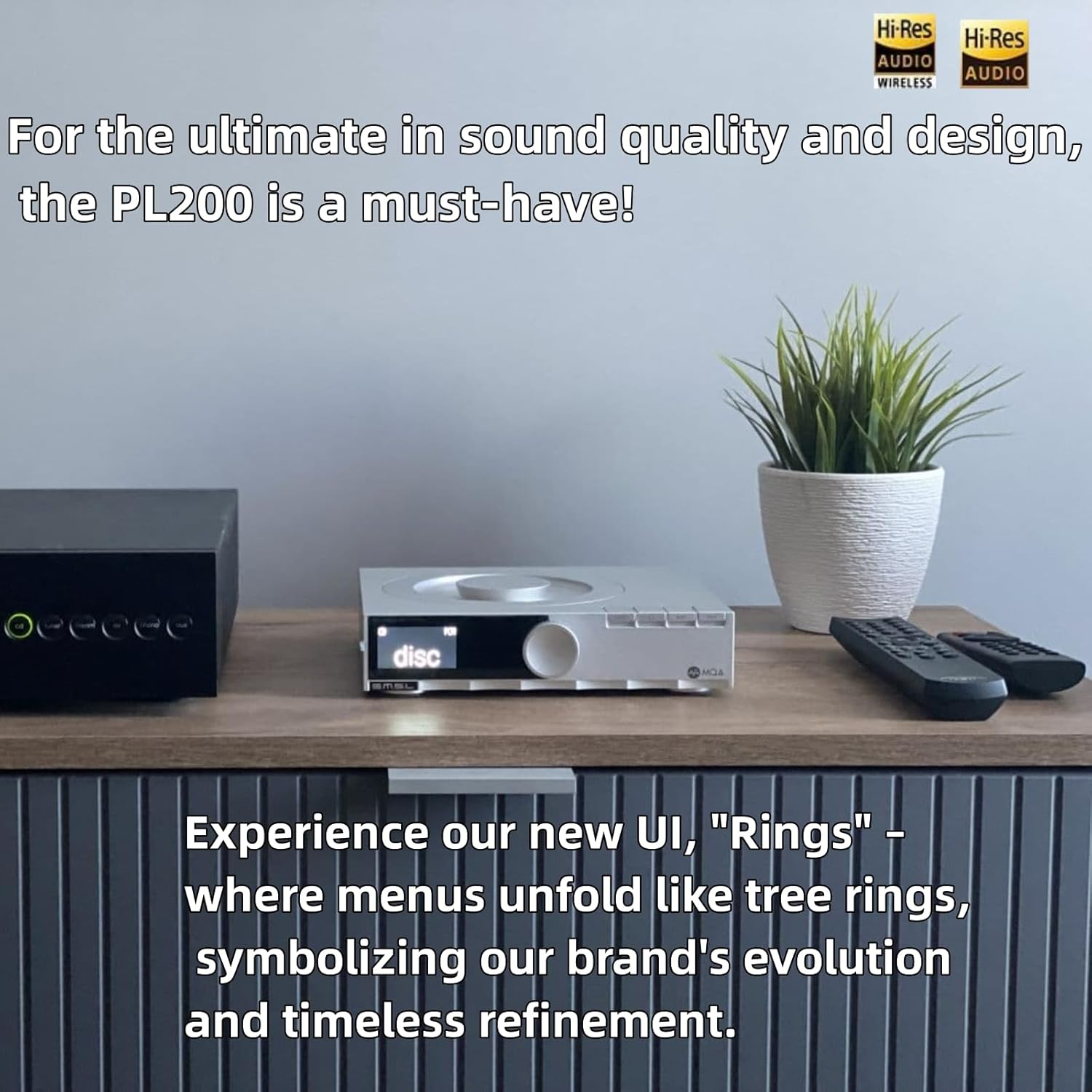 SMSL PL200 MQA CD Player DAC AK4499EX Chip USB Bluetooth 5.1 Headphone Amplifier Supports 32Bit/768Khz DSD512 USB/CD Player Input Fully Balanced Decoding DAC Preamp,With Remote Control (Silver) image number 3