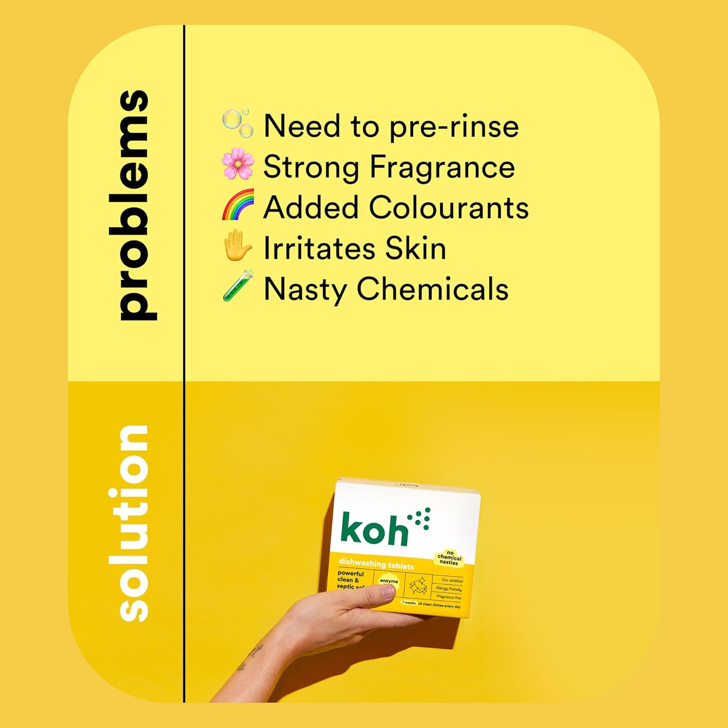 Koh Universal Cleaner & Dishwasher Tablets Refill Pack | GECA Certified, Australian Made | Eco-Friendly Bulk Value Set image number 3