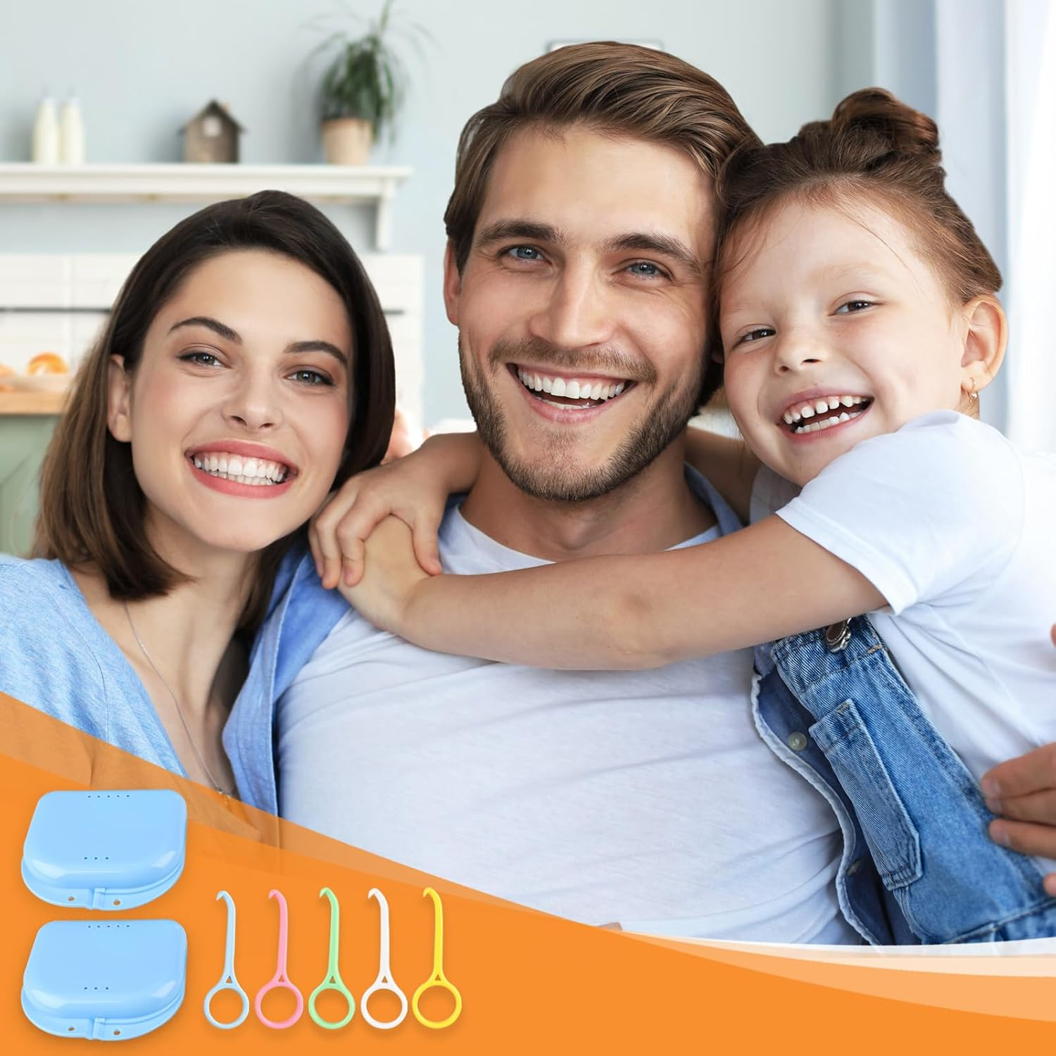 5 PCS Clear Aligner Removal Tool, Accessories for Disassembly of Oral Care, 2 PCS Portable Retainer Container Case with Vent Holes, Retainer Box Retainer Denture Box for Clean/Storage/Travel image number 4