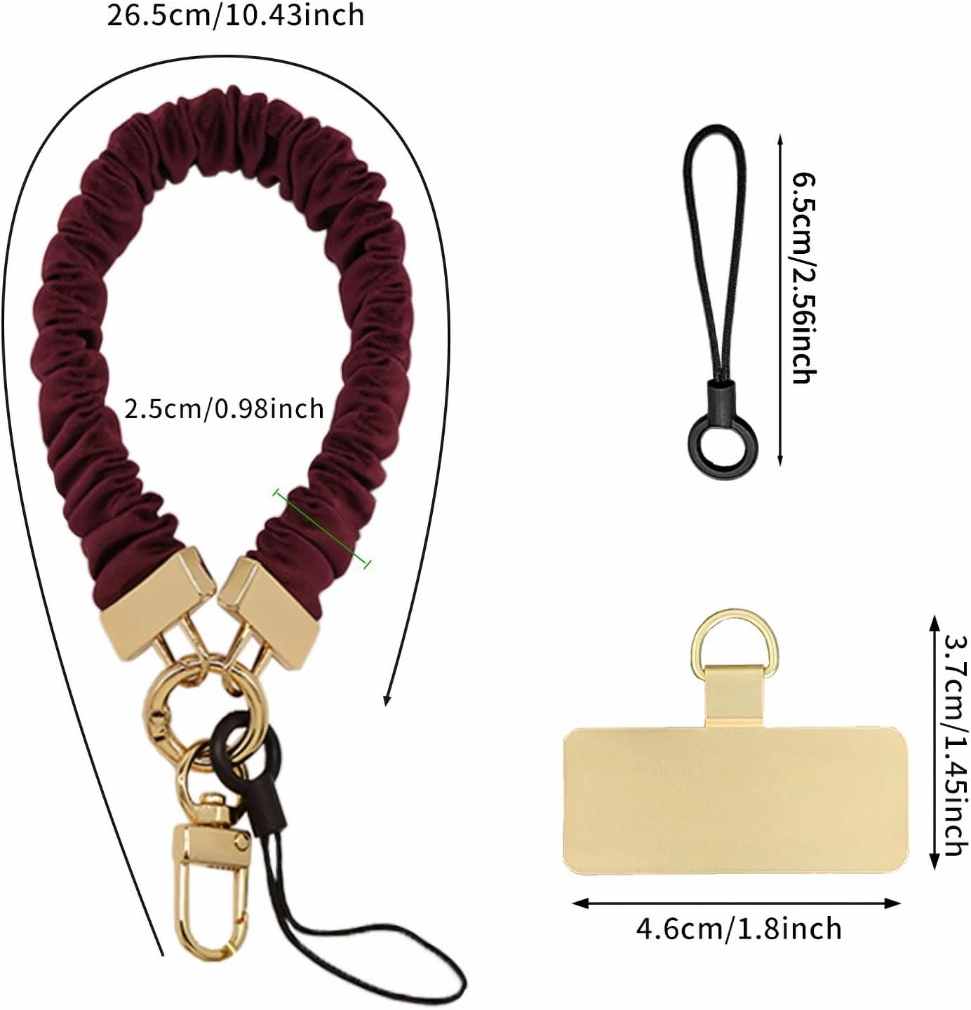 Long Pond Secure Adjustable Cell Phone Wrist Strap, Elastic Band for Iphone 16 Pro Max&Most Smartphones | Workout & Travel image number 5