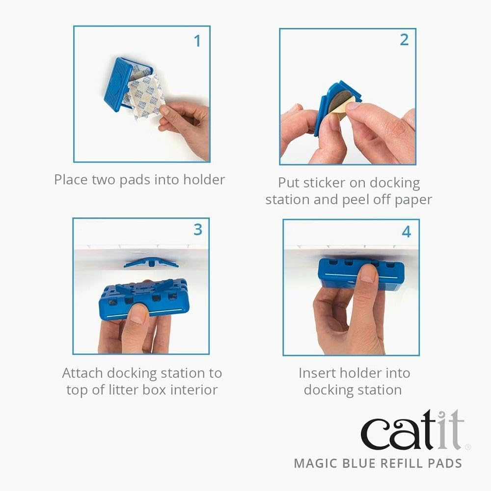 Catit Magic Blue Cat Litter Box Air Purifier, Refill Pads image number 5