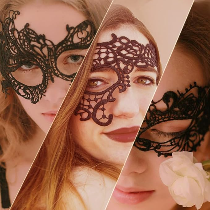 Masquerade Mask for Women Phoenix Gold Plated Lace Mask Party Half Face Halloween Mask Lace Mask image number 1