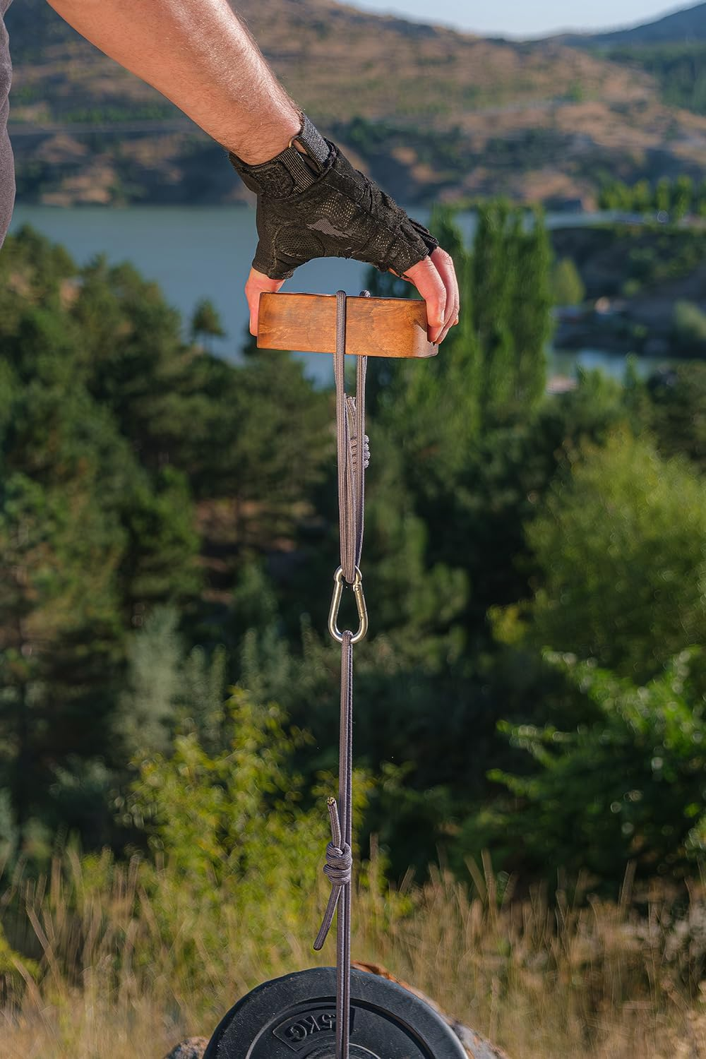 Portable Hangboard for Rock Climbing Holds,Fingerboard Trainer for Hand Grip Strengthener,Pinch Block Grip,Home Gym Fitness Workout Equipment -Hard Wood image number 2