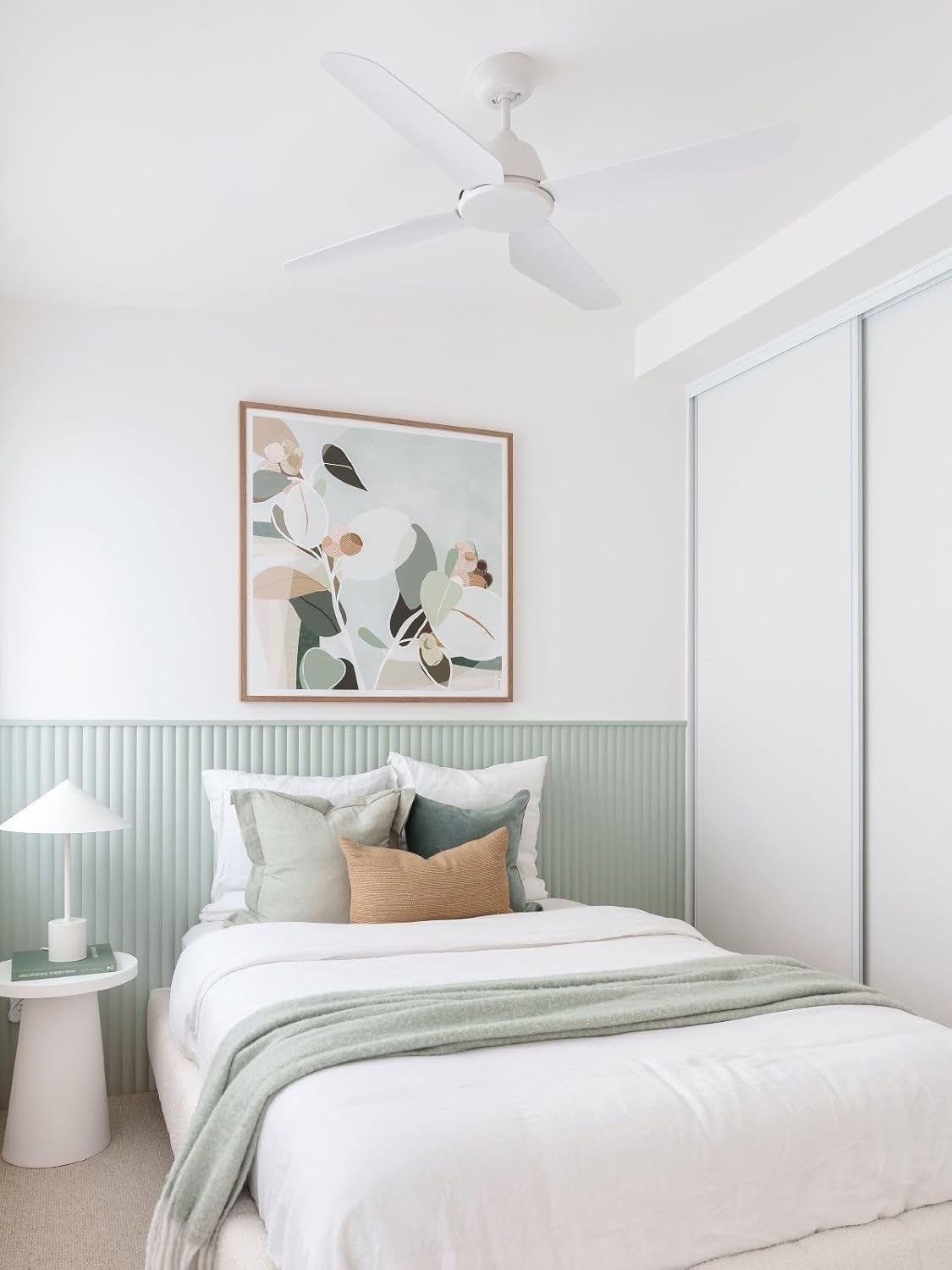 Beacon Lighting Margot 2 Light Table Lamp in White with Metal Conical Shade image number 4