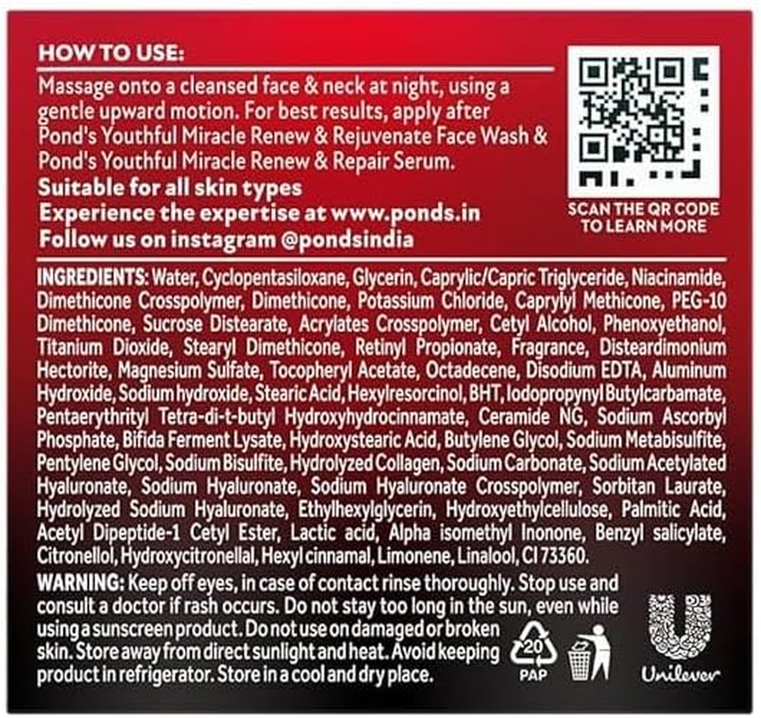 Pond'S Age Miracle Deep Action Night Cream - 50 Gm image number 4