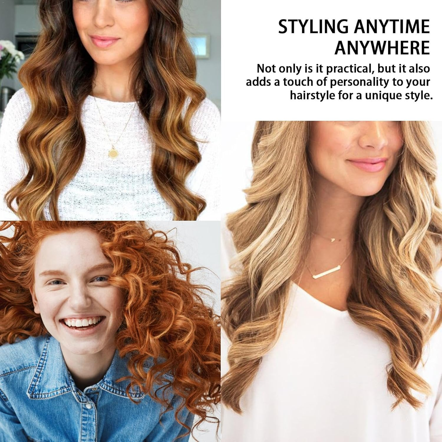 Flexible Lazy Curling Iron | Octopus Heatless Curler Sets,Flexible Curling Rods Heatless Curlers for Men, Women, Adults, Beauticians, Hairdressers image number 3