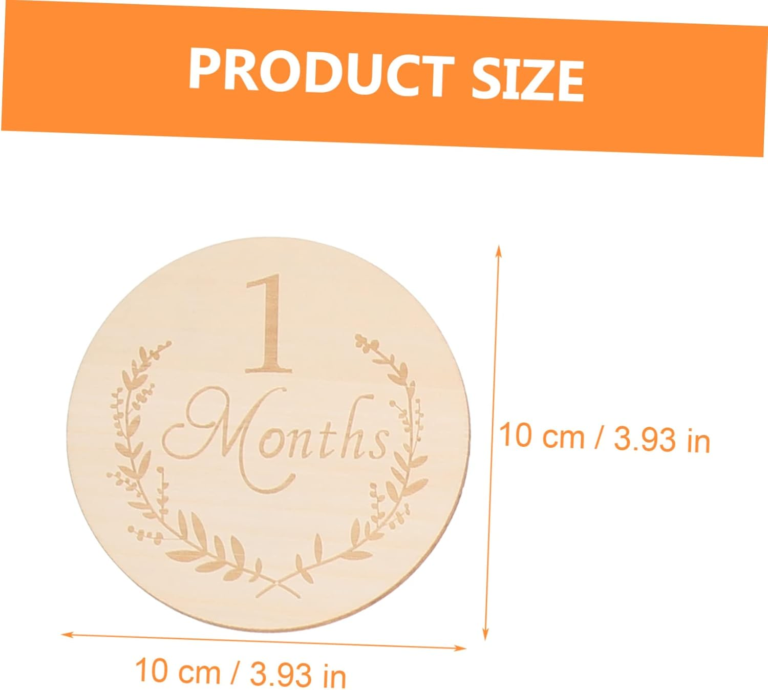 Veemoon 13Pcs Wooden Slices Milestone Cards Growth Cards Photo Props for Year Old Birthday Party Decorations Hello Wood Discs image number 2