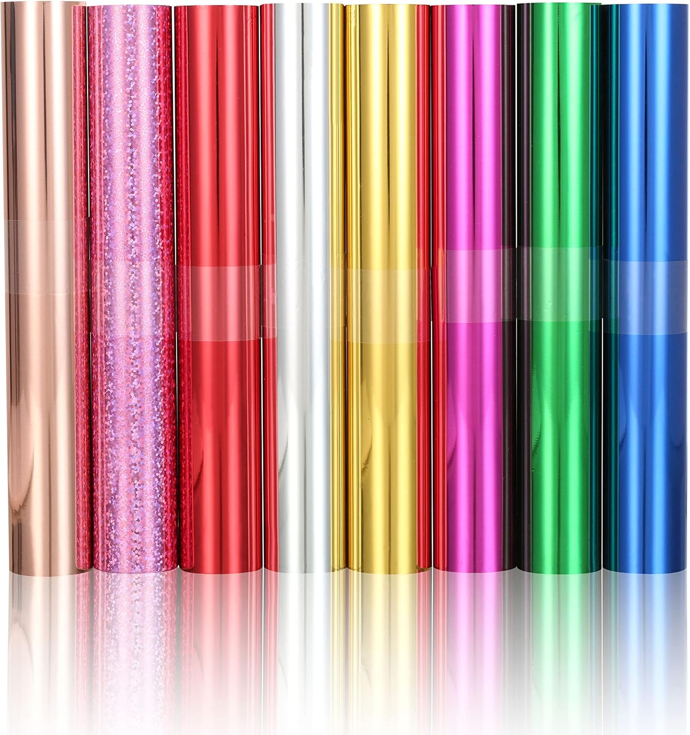 SINCHI 8-Color Pack Heat Transfer Foil Rolls for Minc Foil Machine, 210Mm X 3M per Roll, Toner Reactive Foil for Toner Printing Arts & Crafts, Shirt Press, Iron Press image number 3
