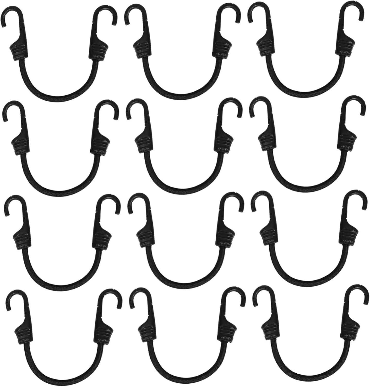 WATIIFUFU 12Pcs Elastic Luggage Straps Bike Hanging Hooks Cord Hooks Spring Trunk Straps Bike Rack for Secure Travel Tie Down image number 4