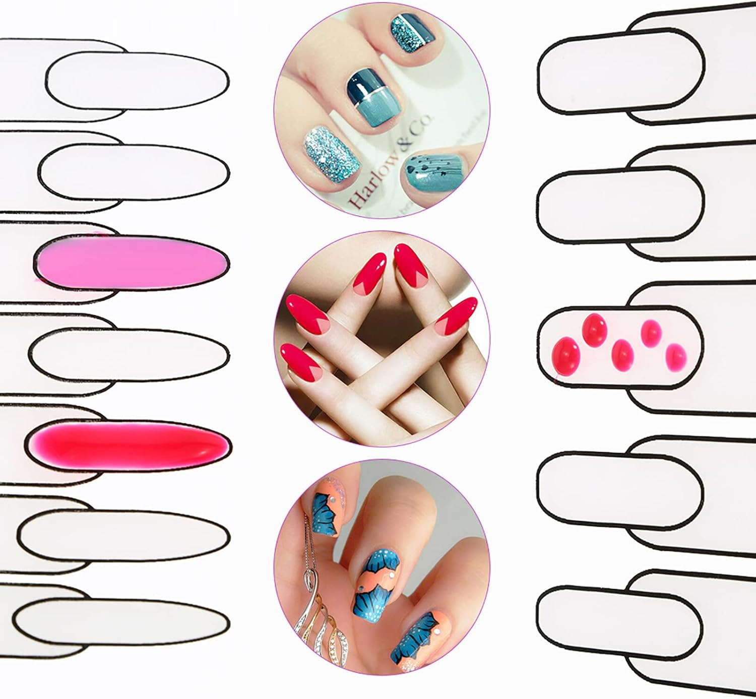 Xinyee Nail Art Manicure Silicone Mat Foldable Washable Soft Table Cover Pad for Stamping Reverse Stamp Mat Nail Practice Workspace Design Plate image number 4