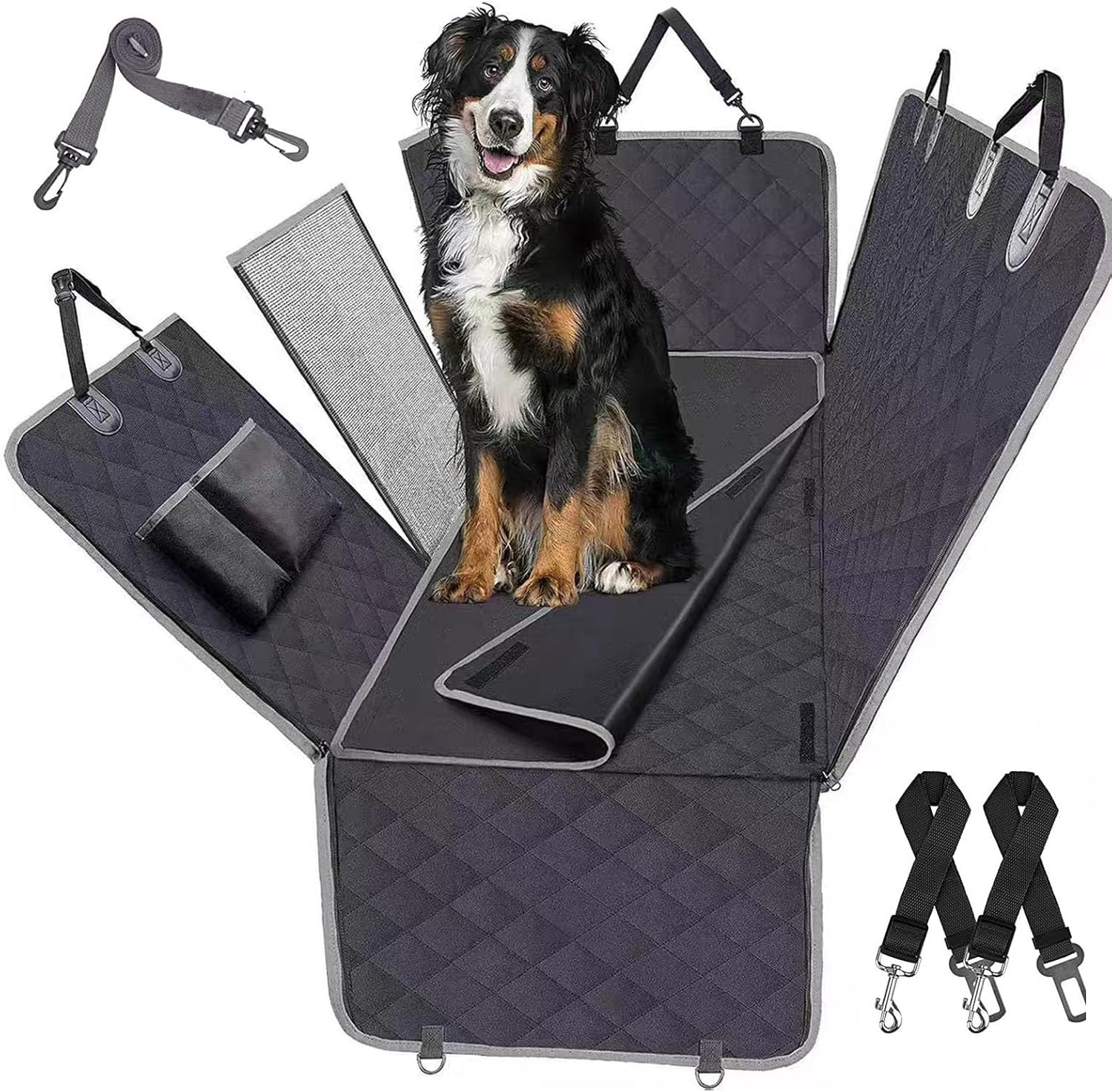 Heyinova Dog Car Seat Cover,Waterproof Pet Covers,For Back Seat Protector Scratch Proof Nonslip Hammock for against Dirt and Pet Fur Durable Pets Seat Covers,For Cars/Trucks/Suv-147X137Cm image number 4