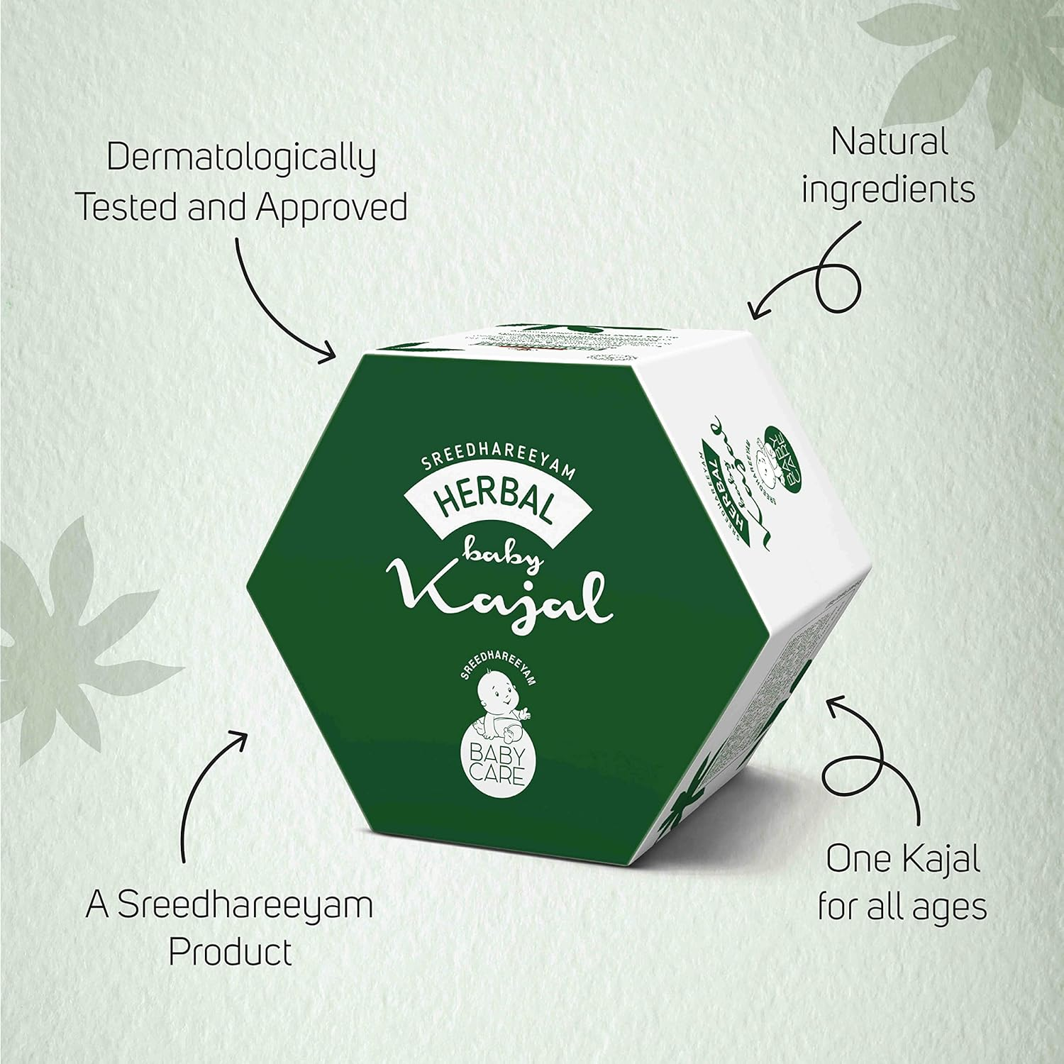 Sreedhareeyam Ayurveda Herbal Baby Kajal for New Born - from Renowned Eye Hospital, Authentic for Babies and Adults with Gooseberry, Sahadevi, Yashtimadhu and Castor Oil, Matte Black Finish image number 3