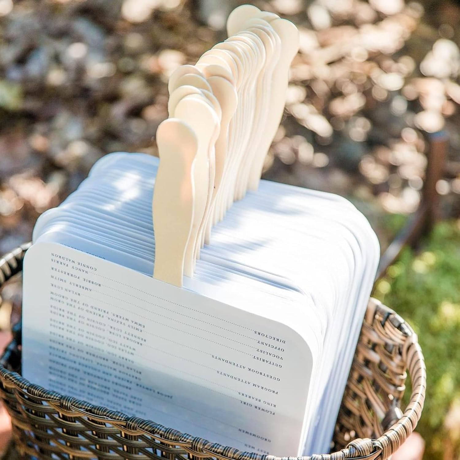 8 Inch Craft Sticks, 120 Pcs, Wood Wavy Sticks, Fan Handles, Large Popsicle Sticks for Crafts, Wedding Programs, DIY Crafting, Painting Mixing