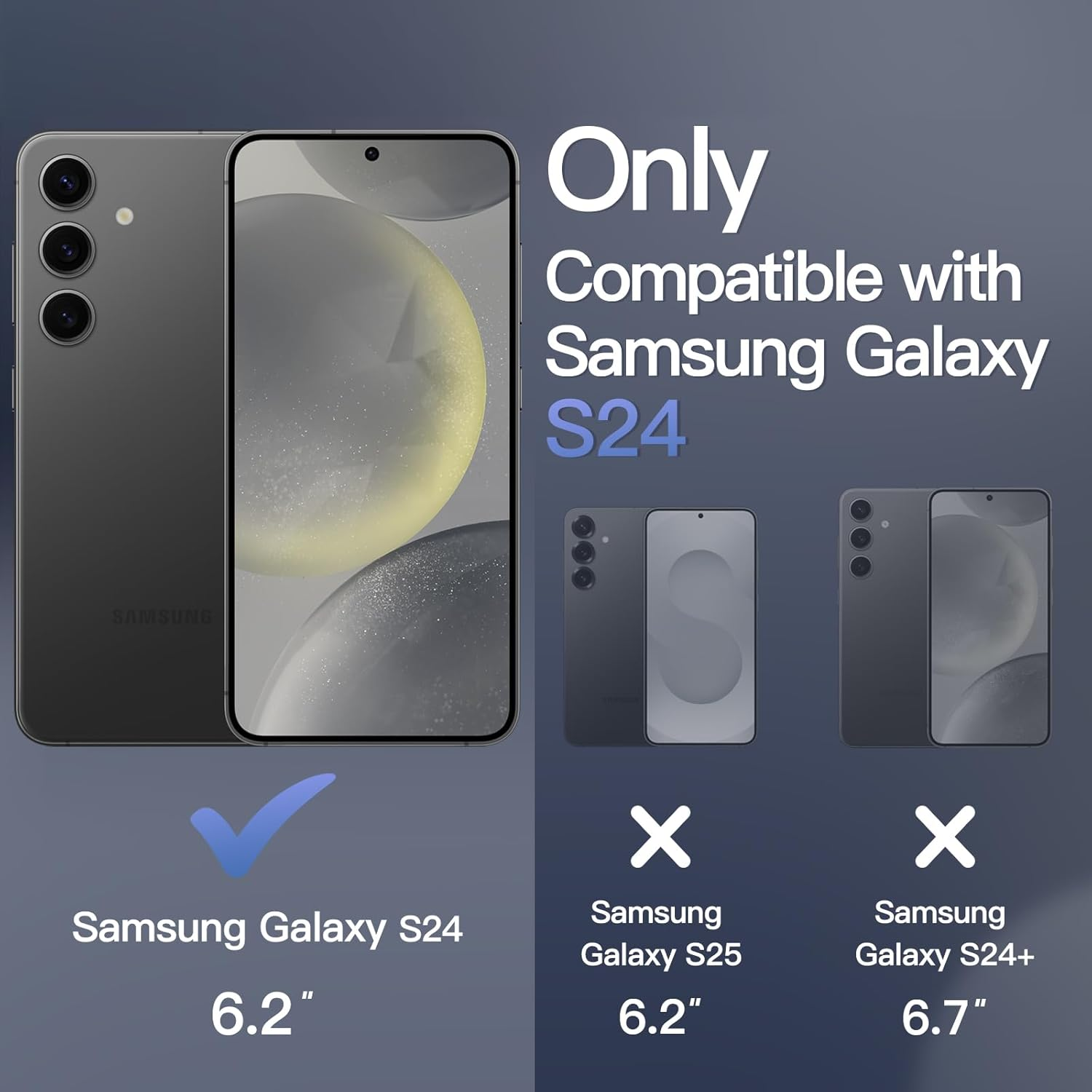 Jetech Magnetic Case for Samsung Galaxy S24 5G, Compatible with Magsafe, Translucent Matte Back Shockproof Phone Cover (Black) image number 3