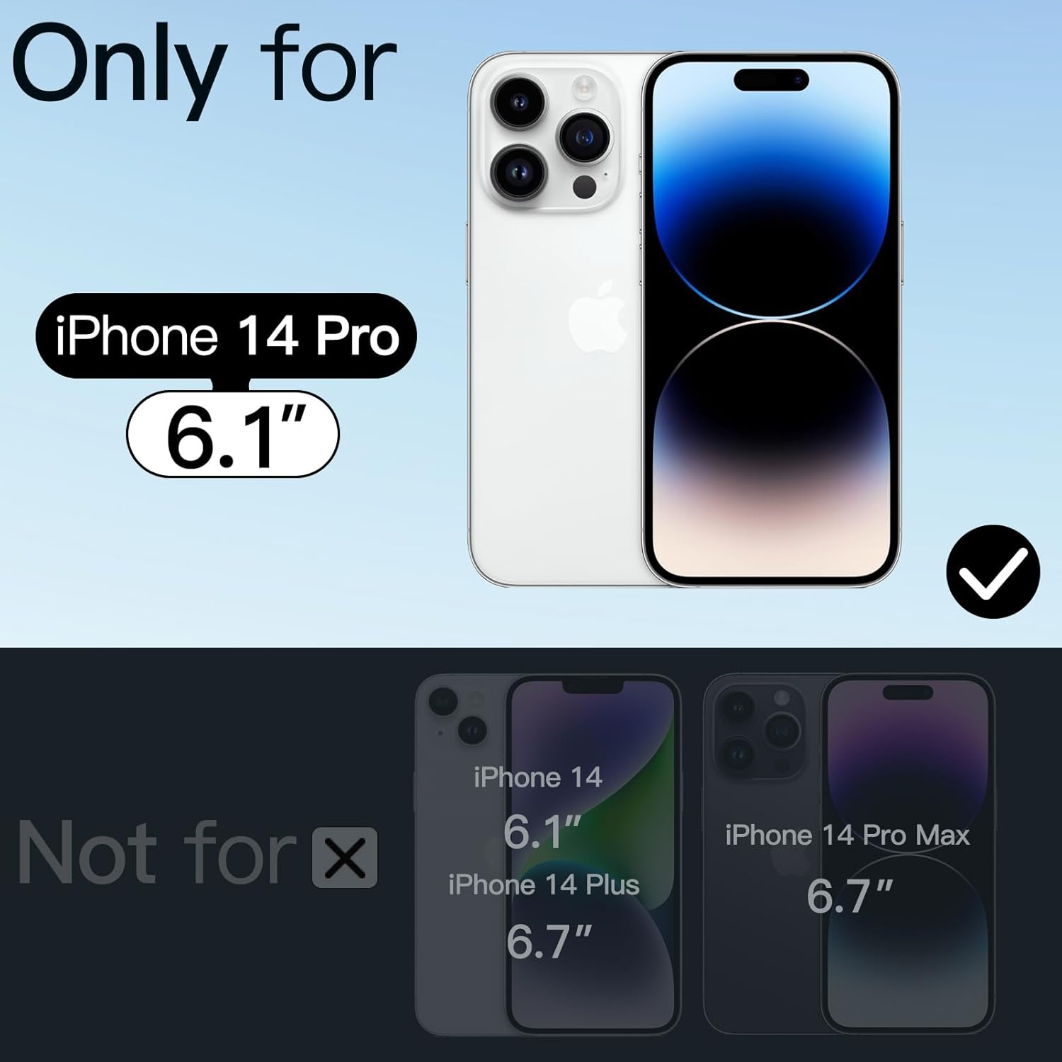 Jetech Iridescent Case for Iphone 14 Pro 6.1-Inch Compatible with Magsafe, Cute Unique and Aesthetic Design, Colorful Fluorescent Translucent Back Shockproof Phone Cover (Iridescent) - Iridescent Black image number 5