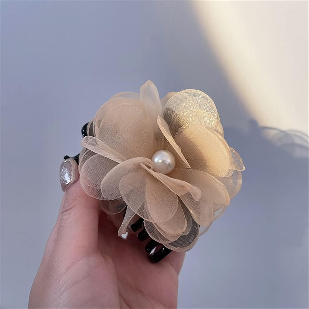 Crystal Hair Accessories,Clips Hairpins,Clip Plate,French Temperament Hairpin Back Heads Grasping Clip Ins Wind Hairpin Female (Color : B) image number 2