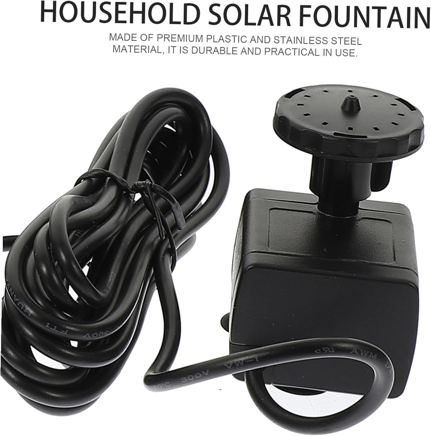 Angoily Solar-Powered Fountain Pump for Garden Small Pool Water Feature Outdoor Bird Bath Decor with Floating Design image number 5