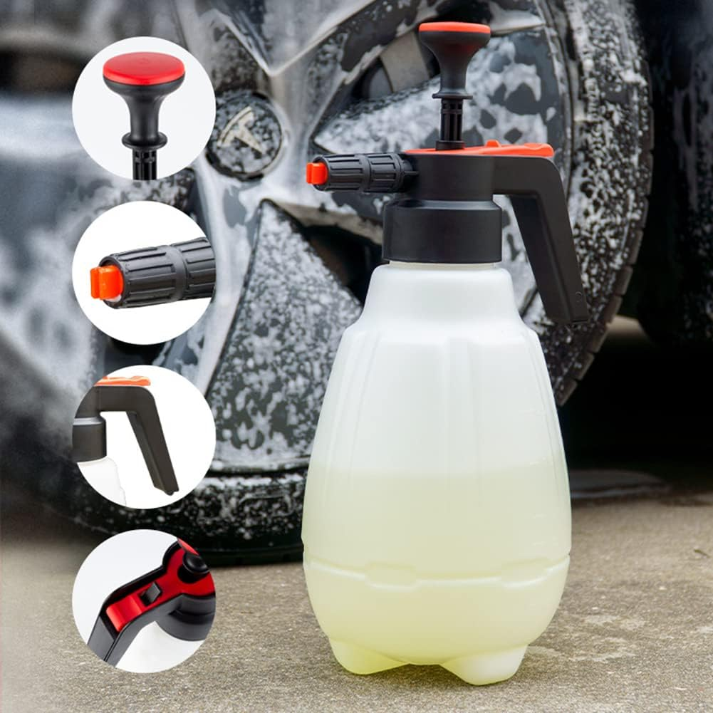 2.5L Hand Pressure Car Wash Foam Sprayer Foaming Pump Sprayer Car Detailing Portable Water Sprayer for Home, Garden and Car Detailing & Washing image number 4