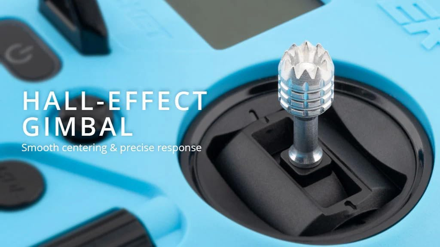 Opus Pocket Crush ELRS Portable Remote Controller Hall Gimbal Edgetx Built in LED Light Mode 2 (Blue) - Blue image number 5