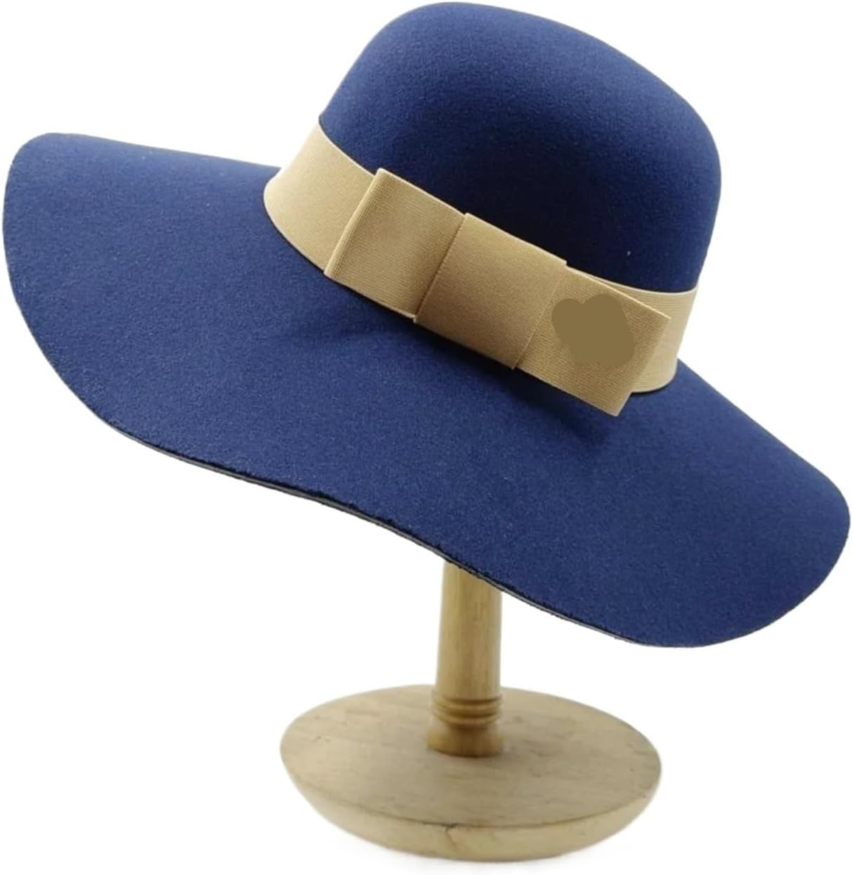 Vintage Style Wide Brim Fedora Hat for Women - Soft Felt Bowler Design with Floppy Brim for All Seasons - Blue image number 6