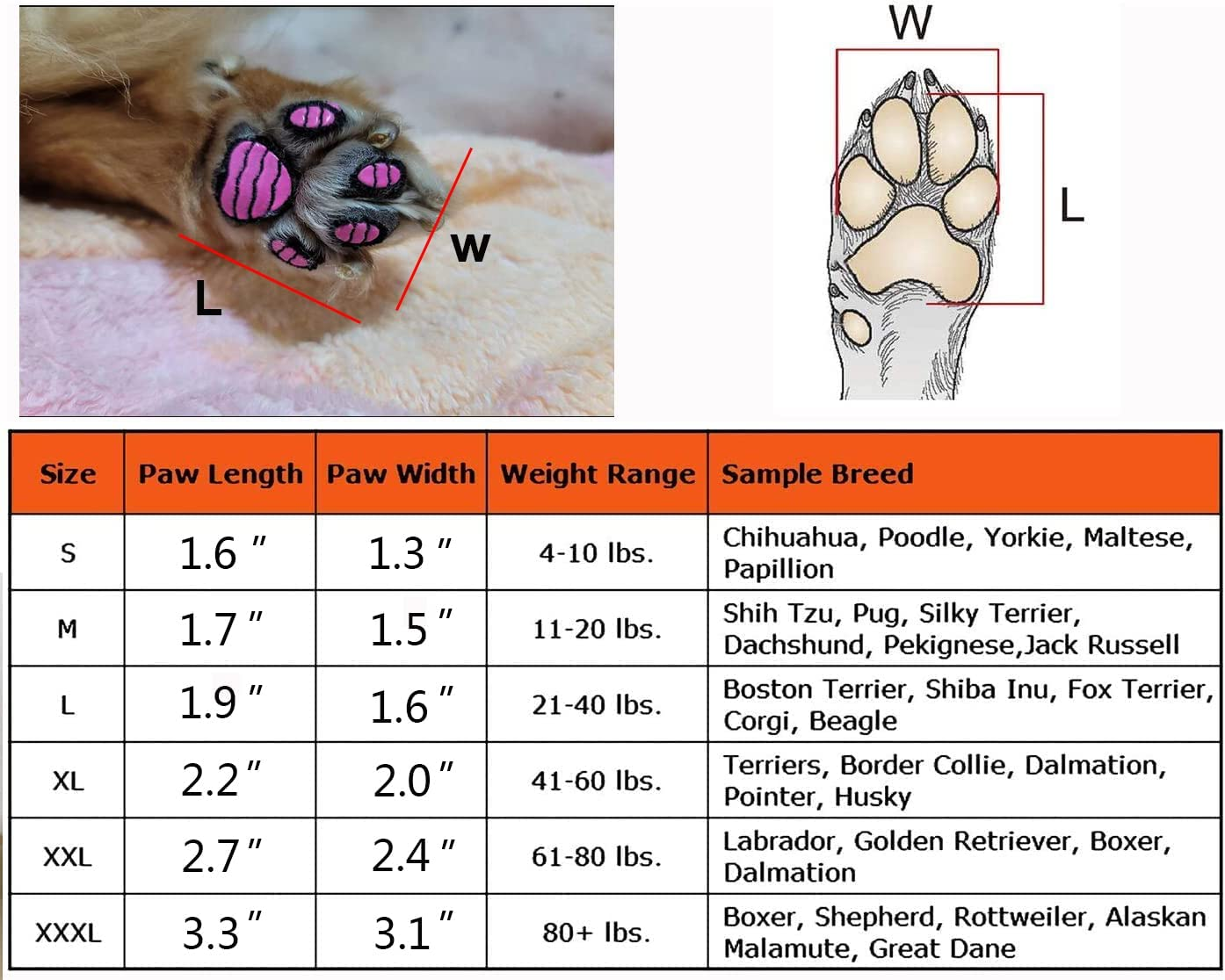 Dog anti Slip Paw Grips Traction Pads,Dog Feet Stickers with Stronger Adhesive,Paw Protection to Provide Traction for Slippery Floors,Essentials for Senior Dogs,12 Sets (48 Pcs) S Multicolor