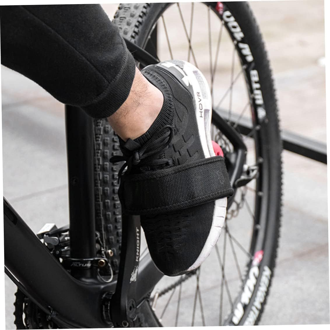 2Pcs Black Beam Strap Pedal Straps Cycling Accessories Kids Bike Foot Pedal Straps Toe Clips Straps Tape for Fixed Gear Bike image number 2