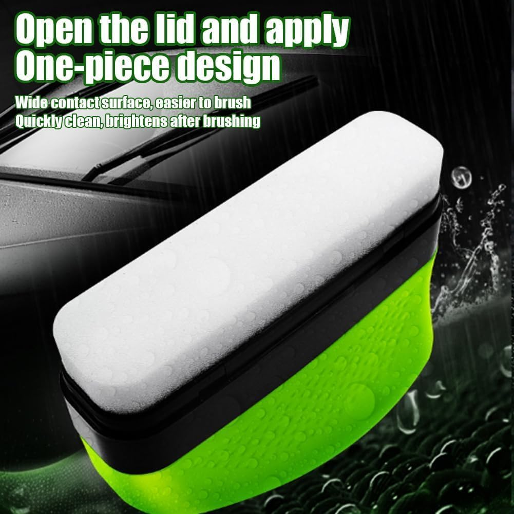 Oil Film Brush Clear Vision Glass Cleaner, Clearview Shield Clear Vision Windshield Cleaner, Oil Film Cleaning Brush for Car Windows (2PCS) image number 2