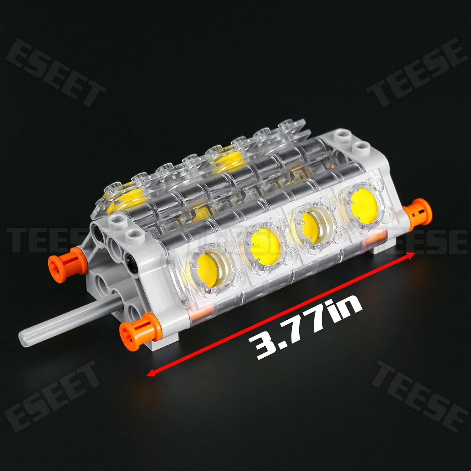 TEESE 55Pcs Crankshaft-Engine-Accessories-Kit with Connecting-Rod-Cylinder- Head, Compatible with Technic-Parts, for Stem-Moc-Ev3-Project-Bulk-Blocks(Random Color) image number 4