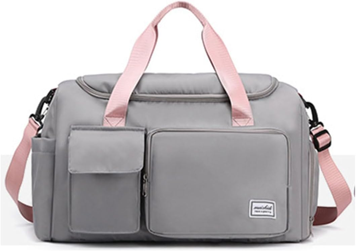 AIMALL Portable Waterproof Travel Duffle Bag - Multi-Pocket Carry-On Luggage with Shoulder Strap, Ideal for Gym, Sports, and Weekend Trips