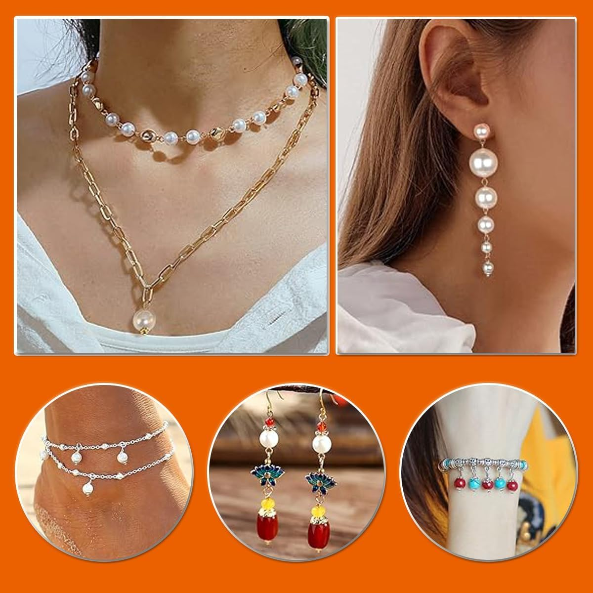 200Pcs Jewelry Making Head Pins 50Mm Platinum Silver Plated Brass Ball Head Pins for Earrings Jewelry Making Jewellery-Making Accessories (Silver)