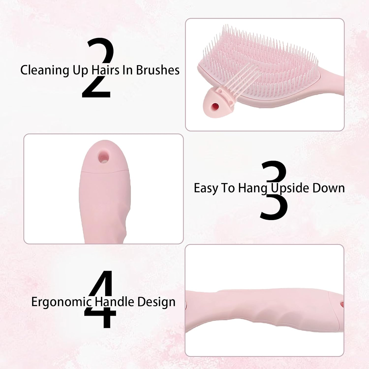 Hair Brush Set with Hairs Clip Ties 15PCS Women Styling Brushes Gifts Chrimstas Birthday Festival Detangling Hairbrush Rat Tail Comb for Parting Styler Hair Care