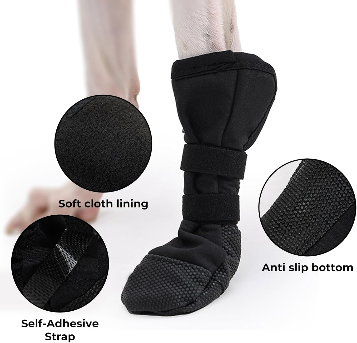 Dog Paw Wound Recovery Boot, Breathable Bootie for Injured Paw, Anti-Slip Shoe with Self-Adhesive Strap, Dog Paw Protector for Outdoor Walking & Keep from Licking Wounds image number 1