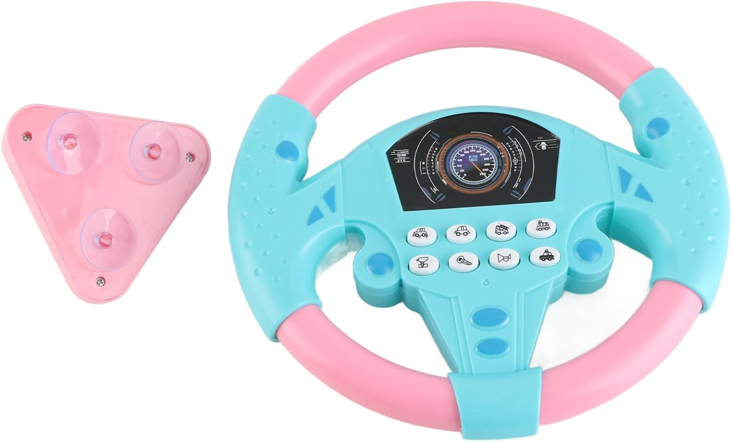 Jiawu Music Children'S Steering Wheel Toy for Hours of Play, Features Imitation Appearance, Enhances Motor Skills, Fits for Curious Kids to (Pink Blue) - Yellow image number 2